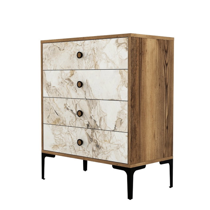Hanah Home Lizbon 538 Cómoda Nogal y Blanco Hanah Home Lizbon 538 Cómoda Nogal y Blanco